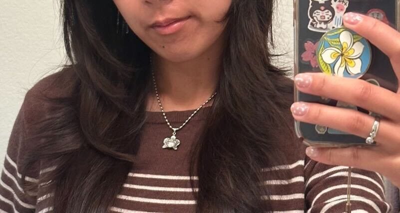 Customer photo review of Orchid Flower Necklace