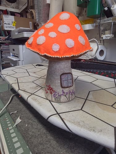 Customer photo review of Toadstool House Pin Cushion FREE PATTERN