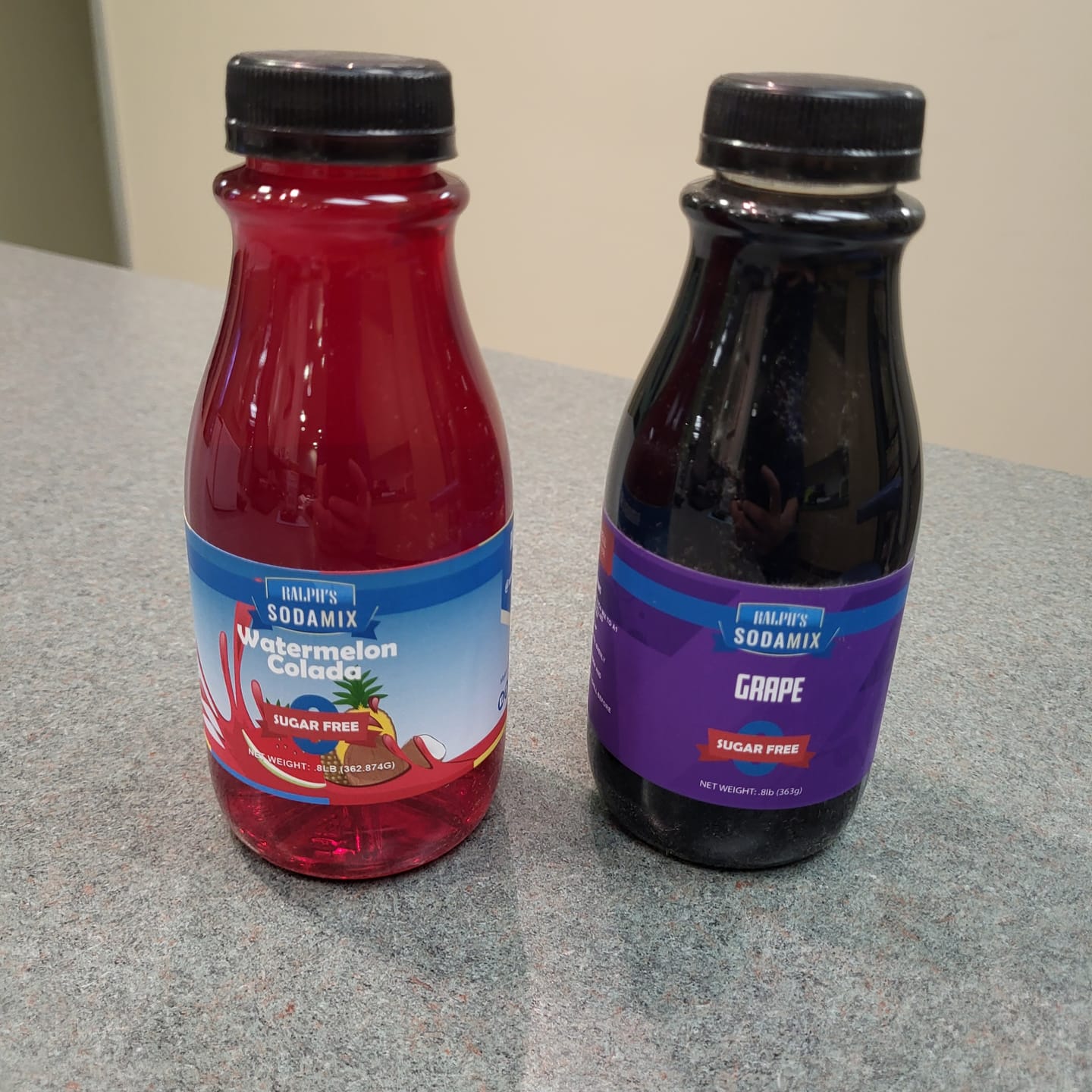 Customer photo review of Grape Sparkling Water Flavoring Syrup
