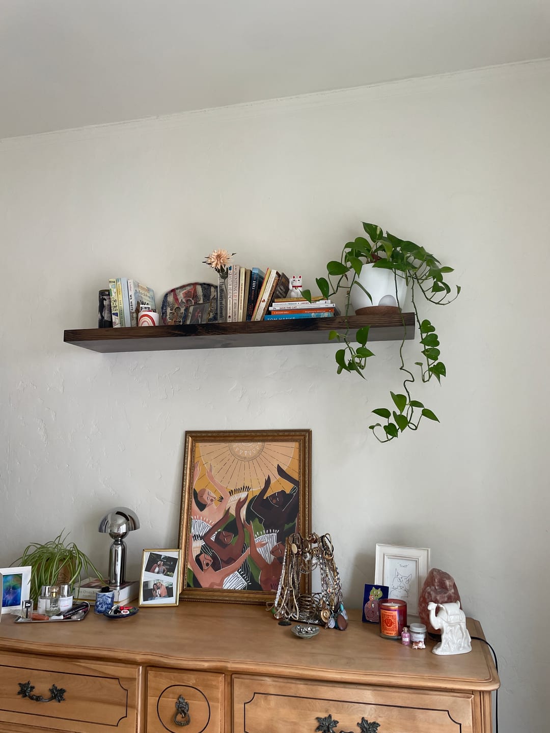 Customer photo review of Rustic Floating Shelves