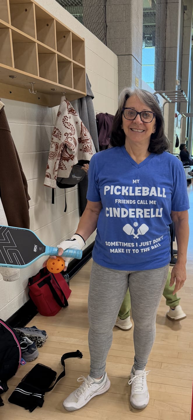 Customer photo review of Cinderella Unisex Jersey V-Neck Pickleball Tee
