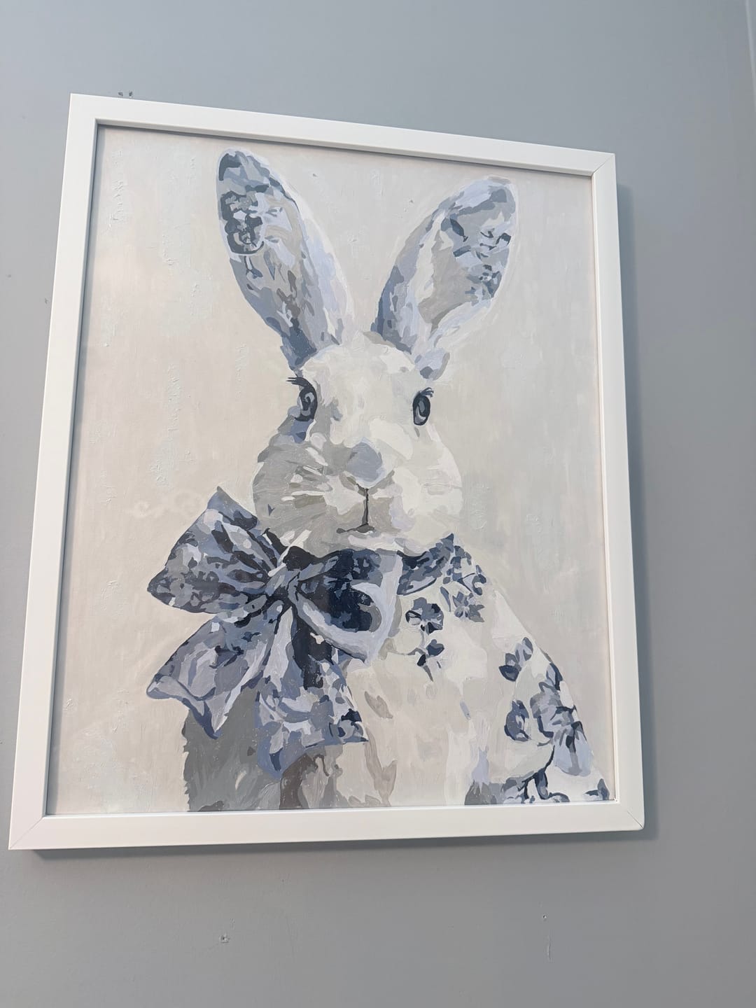 Customer photo review of Delft Blue Bunny | Paint by Number