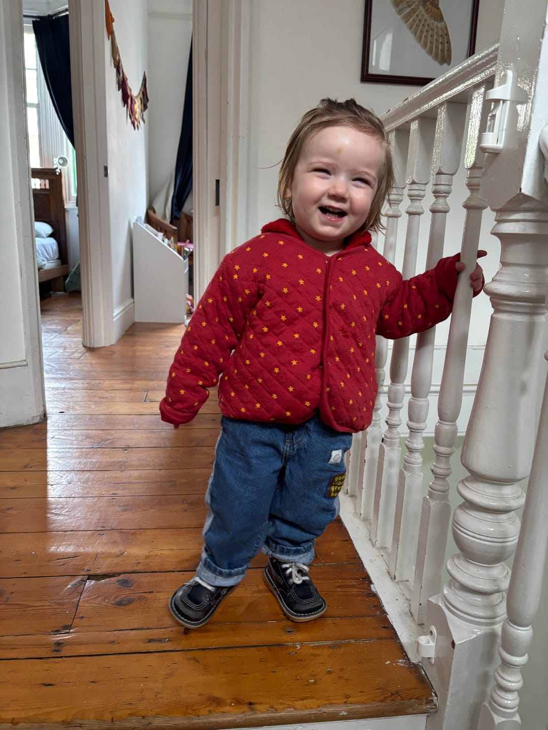 Customer photo review of Red Stars Quilted Jacket