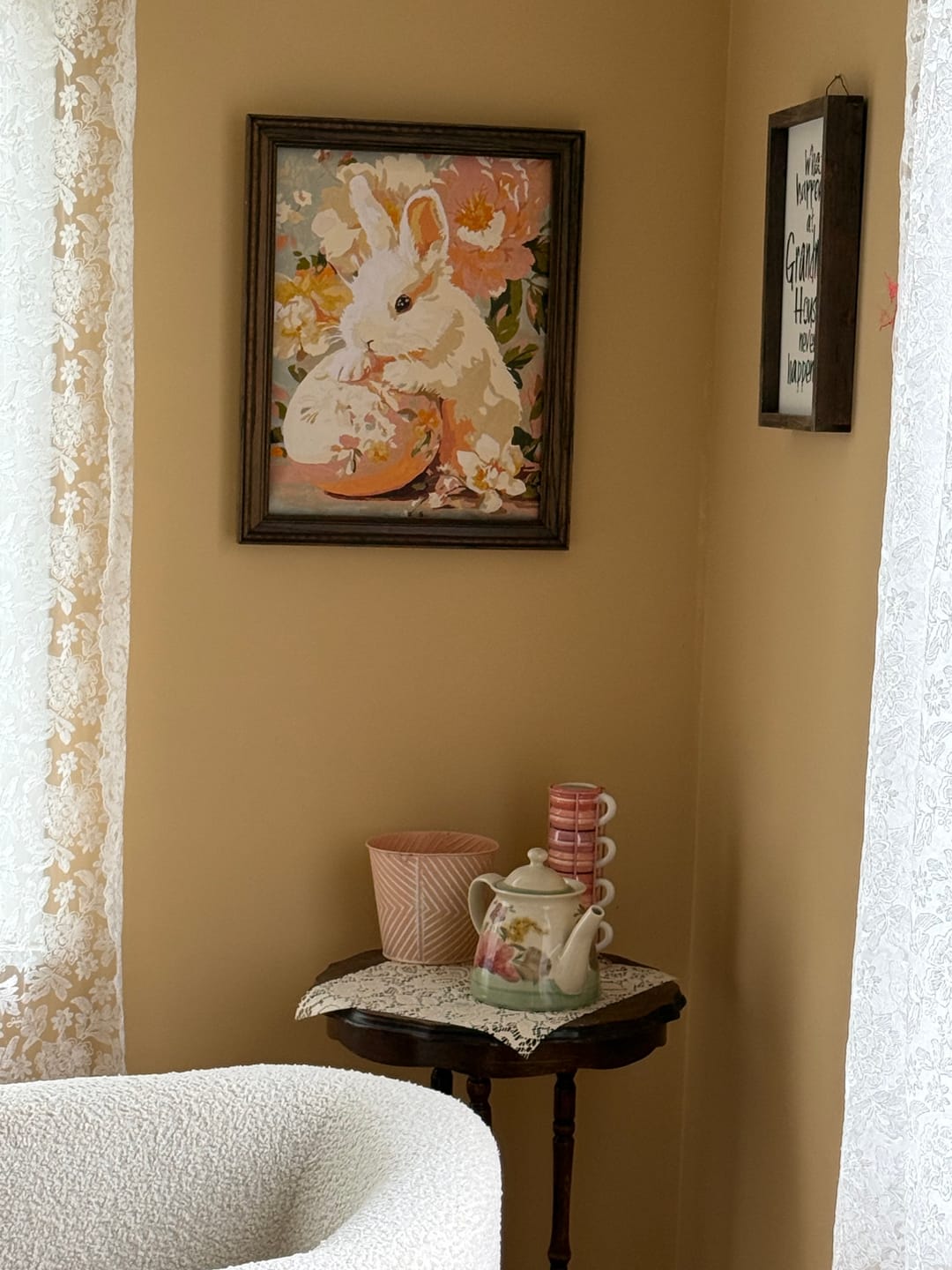 Customer photo review of Floral bunny | Paint by Number