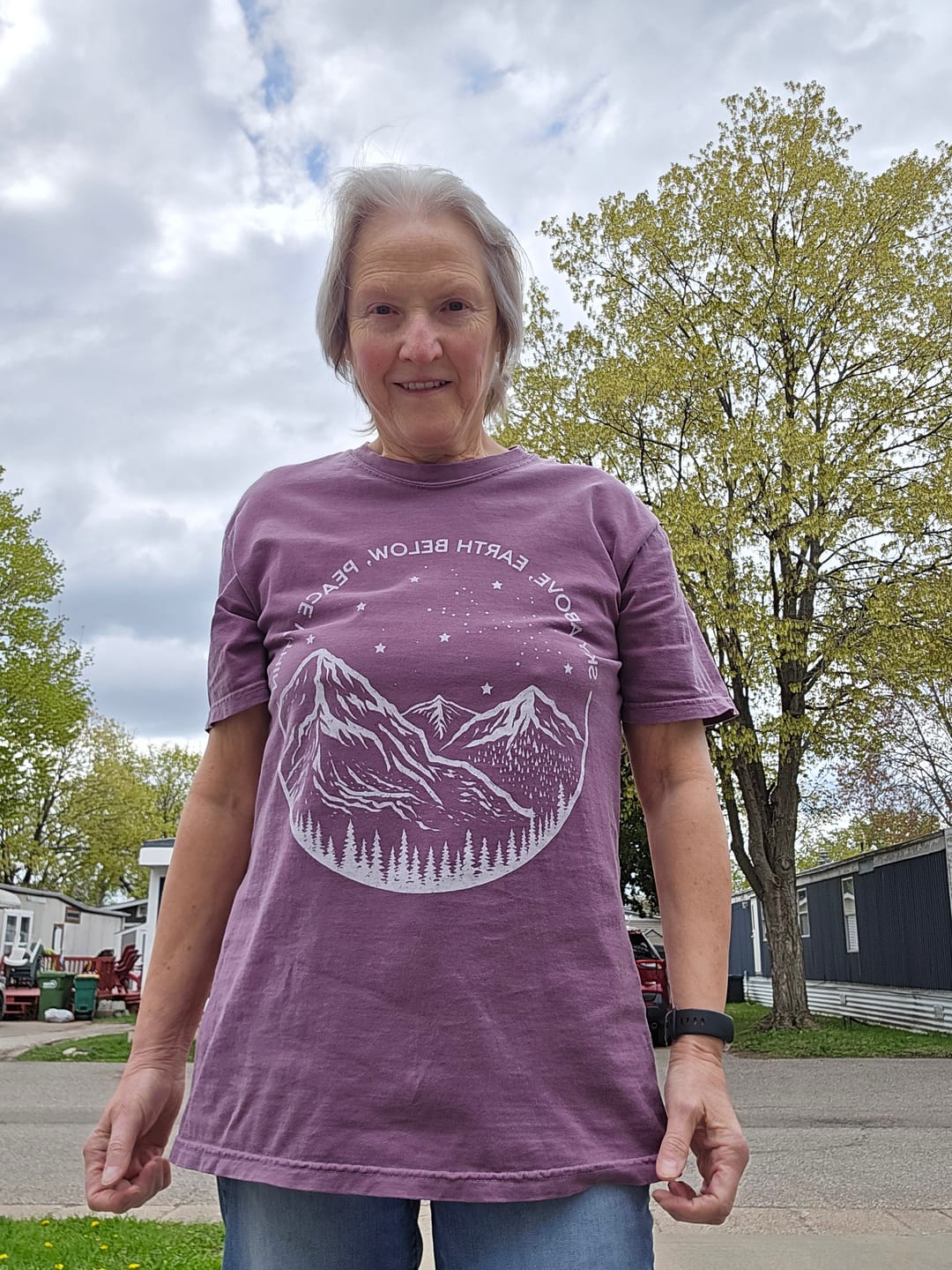 Customer photo review of Sky Above T-shirt