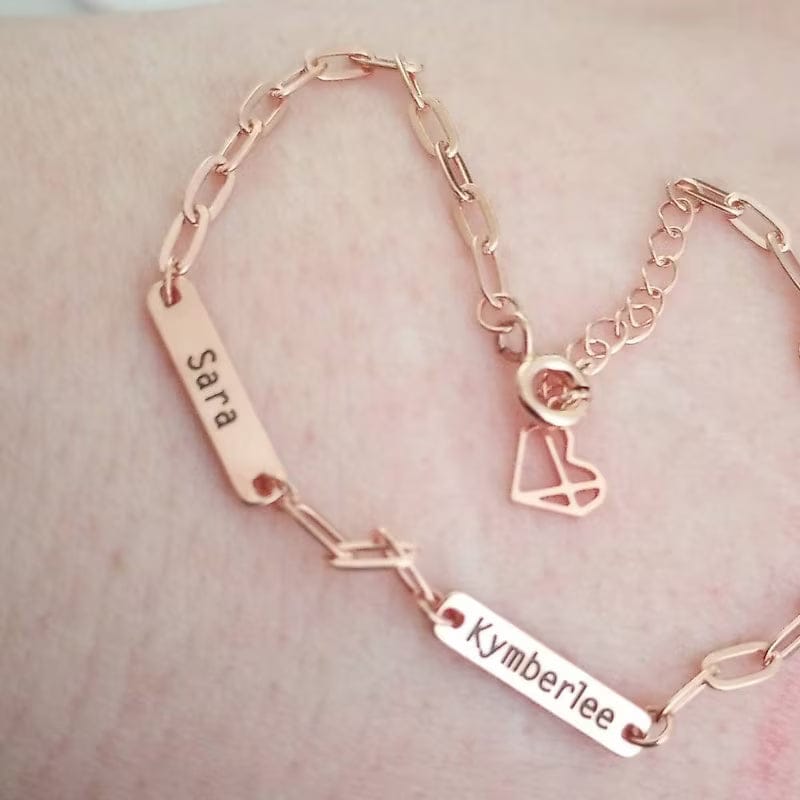 Customer photo review of Custom Name Bar Bracelet