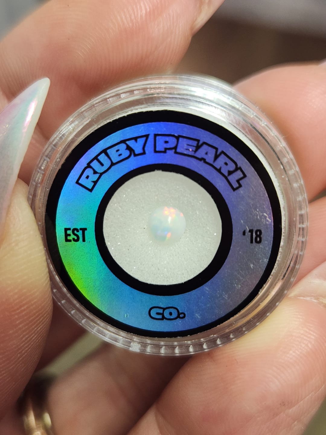 Customer photo review of 4mm Opal Terp Pearls