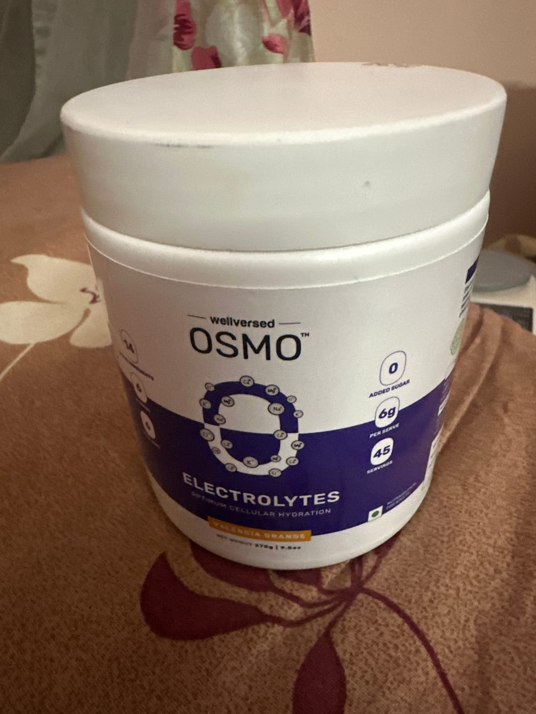 Customer photo review of OSMO - Electrolyte Hydration Blend (Advanced Salts + Taurine & Vitamins) | Valencia Orange Flavour (270g, 45 servings)