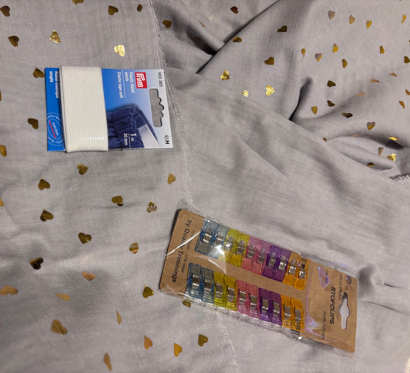 Customer photo review of Multicolour Fabric Sewing Clips - Pack of 20