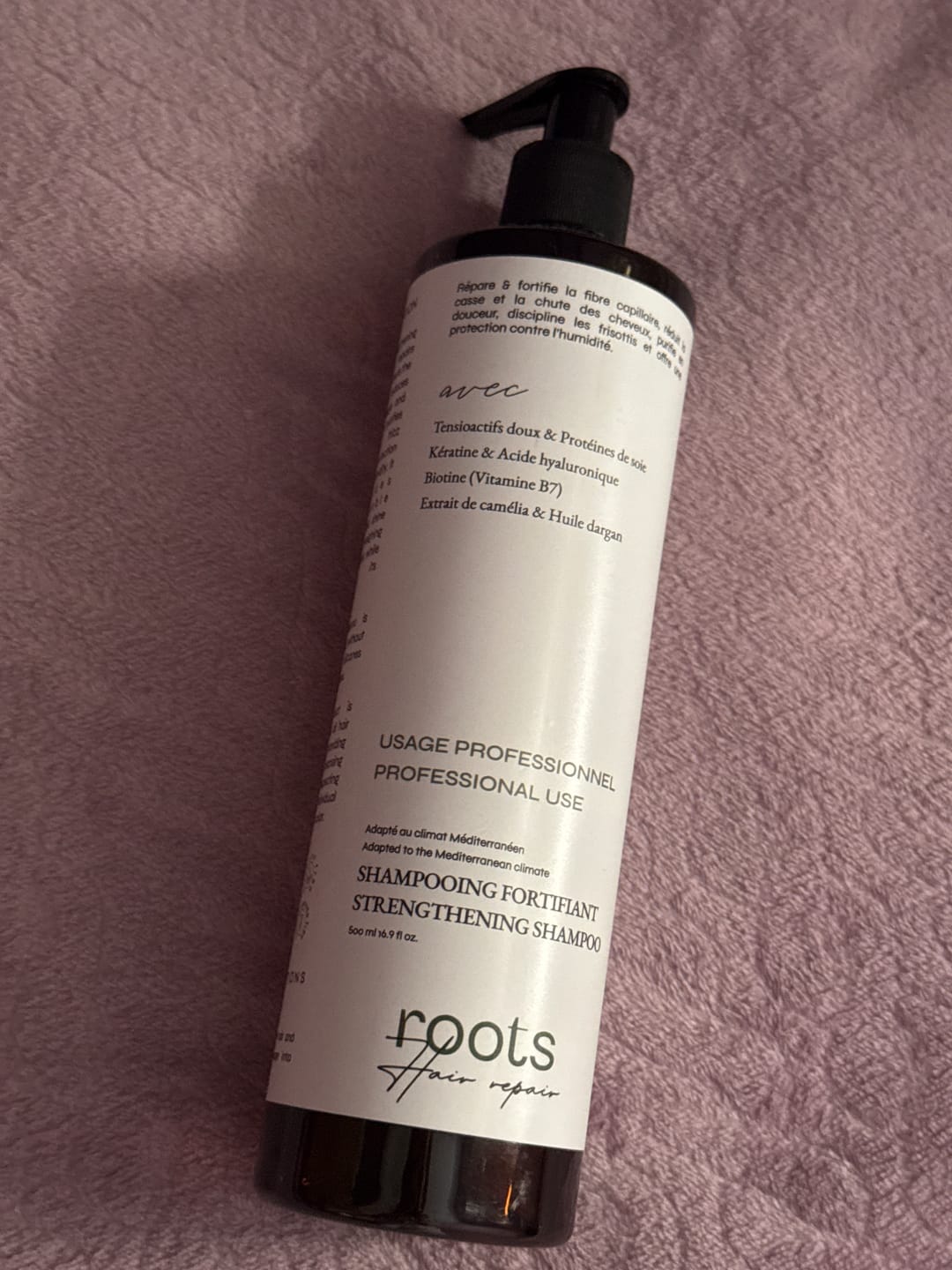 Customer photo review of Shampoing Fortifiant – Format Professionnel / Familial – 500ml