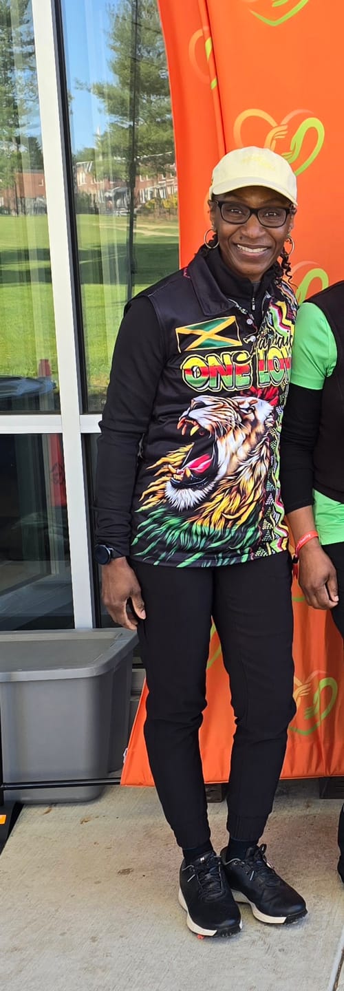 Customer photo review of Personalized Jamaican Reggae-One Love Women Sleeveless Polo Shirt Tribal African Pattern and Roaring Lion LT03