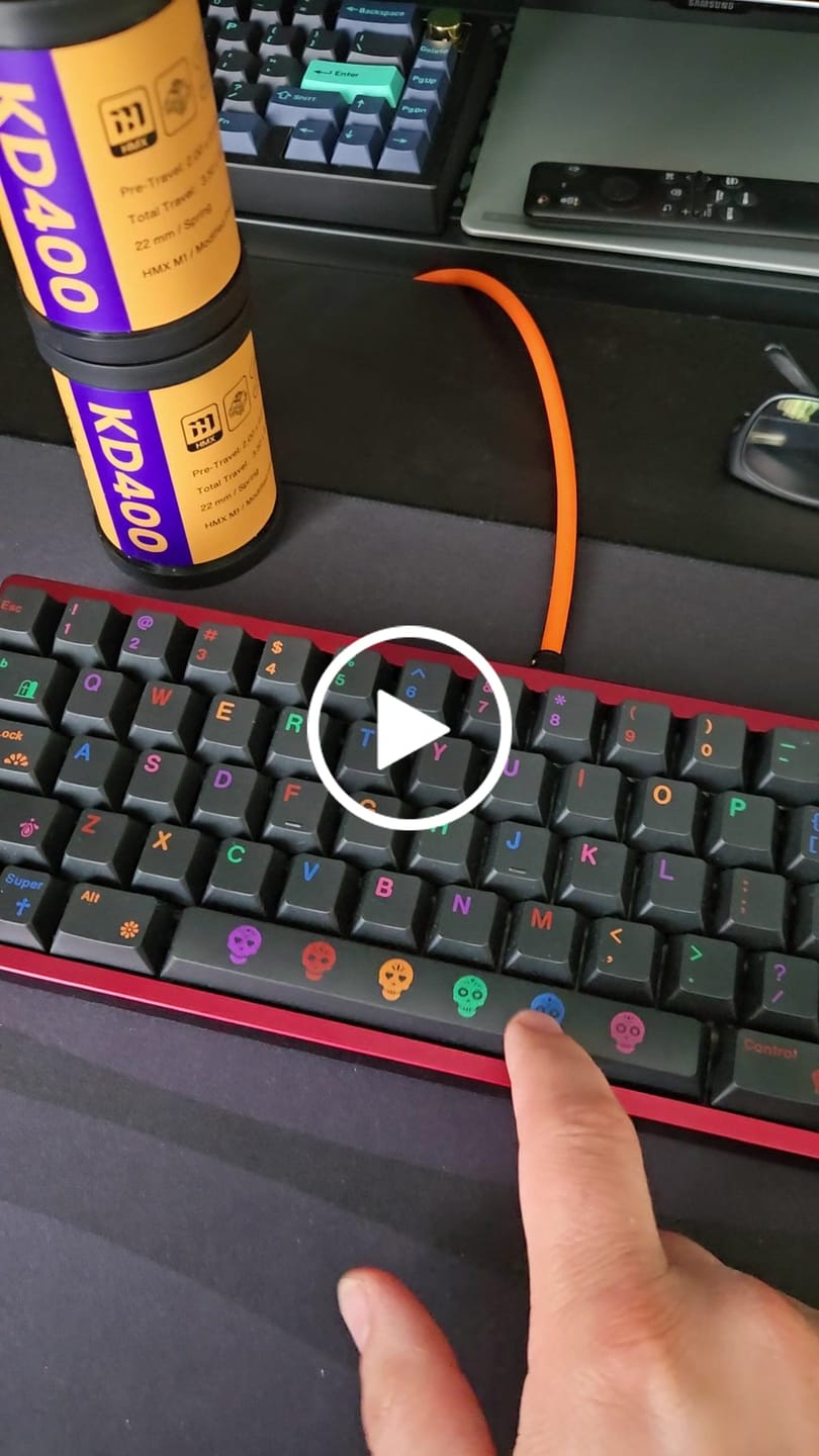 Customer video review of HMX X 80 RETROS KD400 LINEAR SWITCH FACTORY LUBED (35PCS)