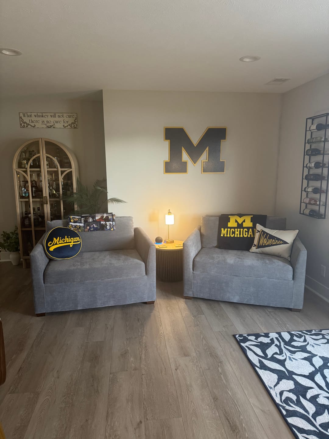 Customer photo review of Michigan Wolverines "Block M" Blue Metal Wall Art