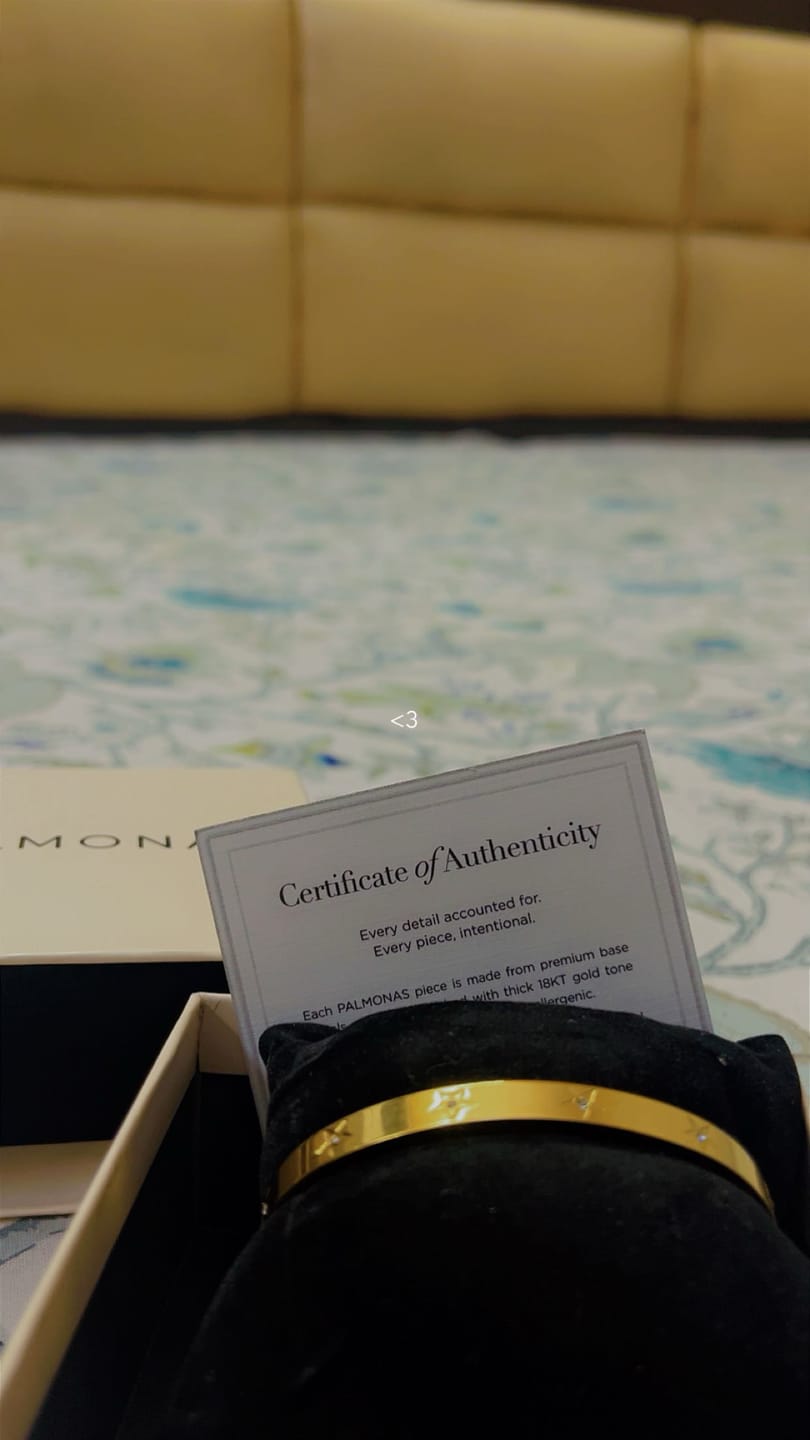 Customer photo review of Golden Line of Light Kada