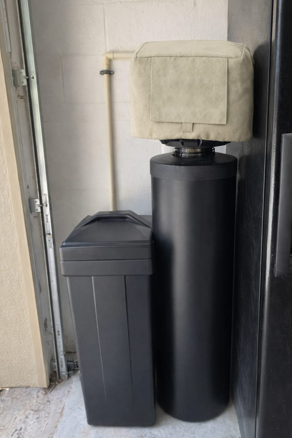 Customer photo review of Cold Snap Water Softener Covers (Black)
