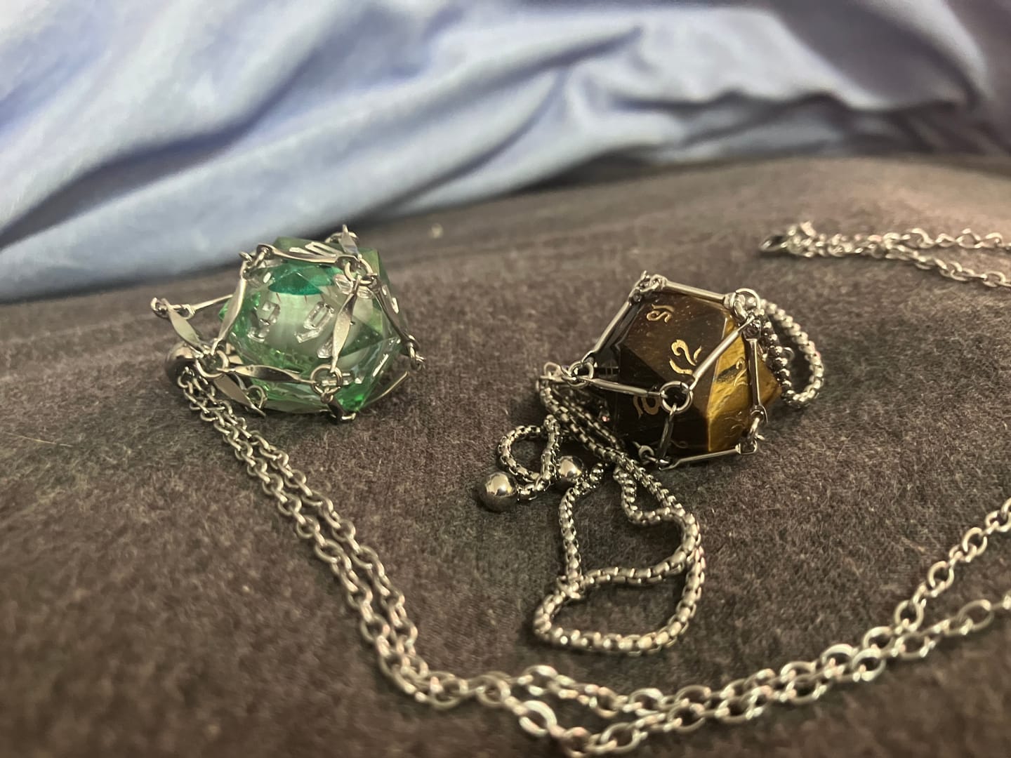 Customer photo review of Interchangeable D20 Dice Holder Necklace/Bracelet