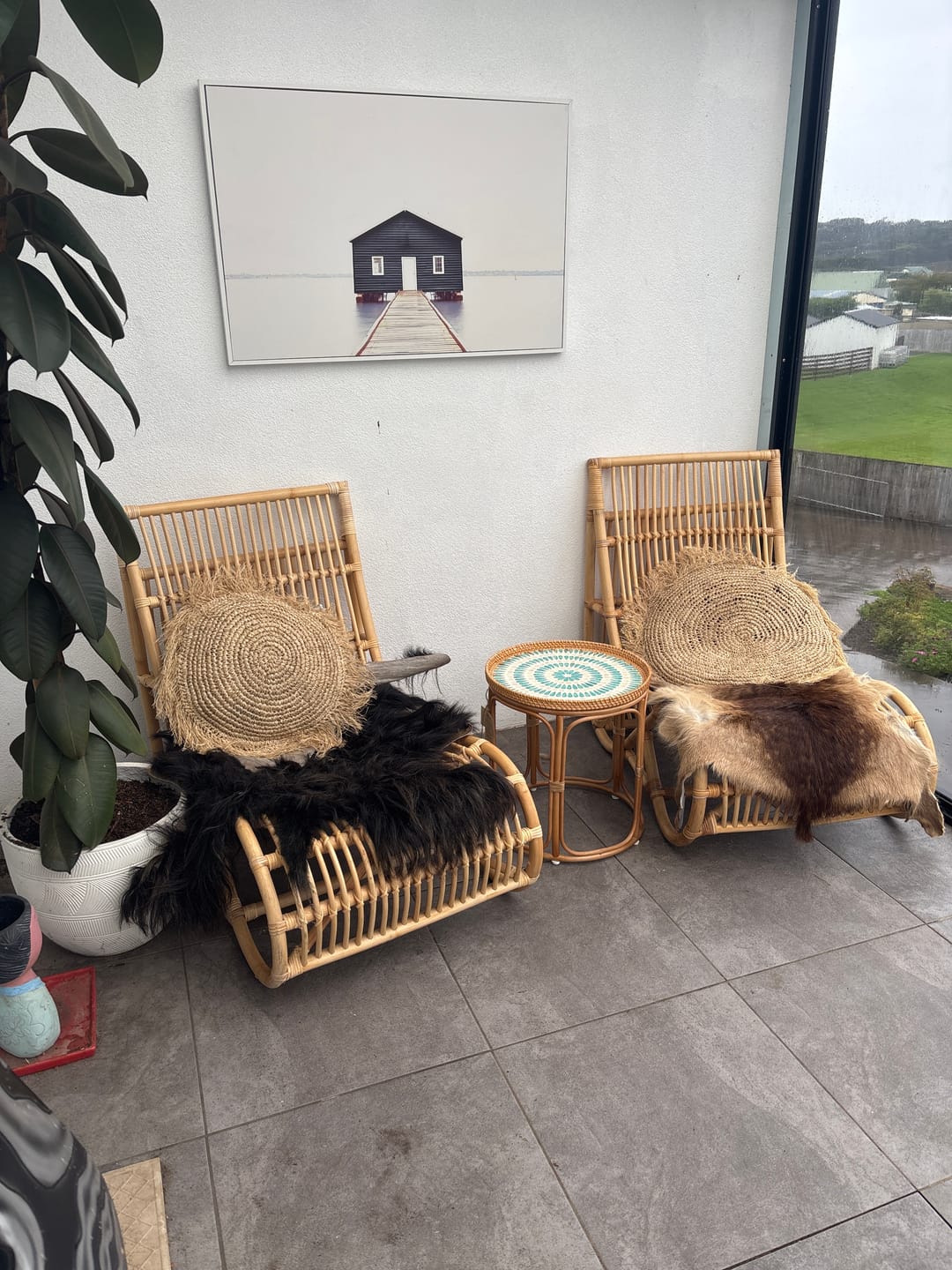 Customer photo review of Serene Rattan Table