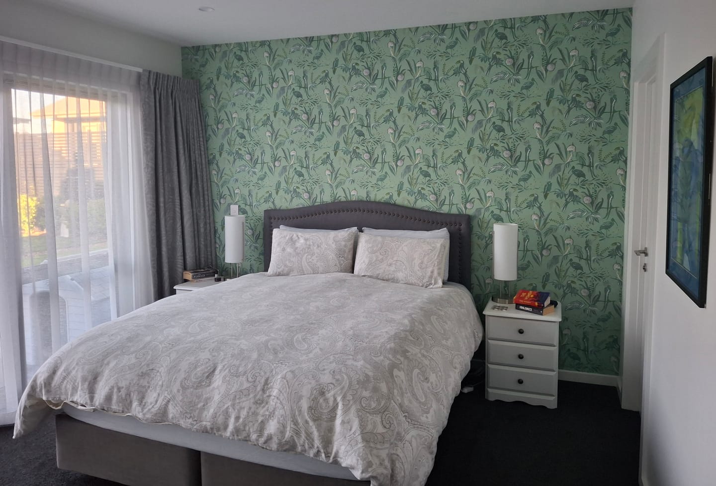 Customer photo review of Jungle Birds Wallpaper - House of Turnowsky - Green