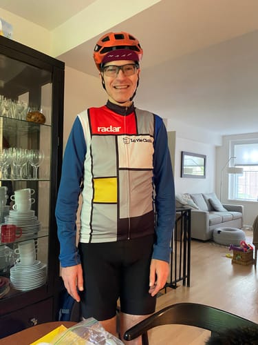 Customer photo review of LA Vie Claire Retro Cycling Vest