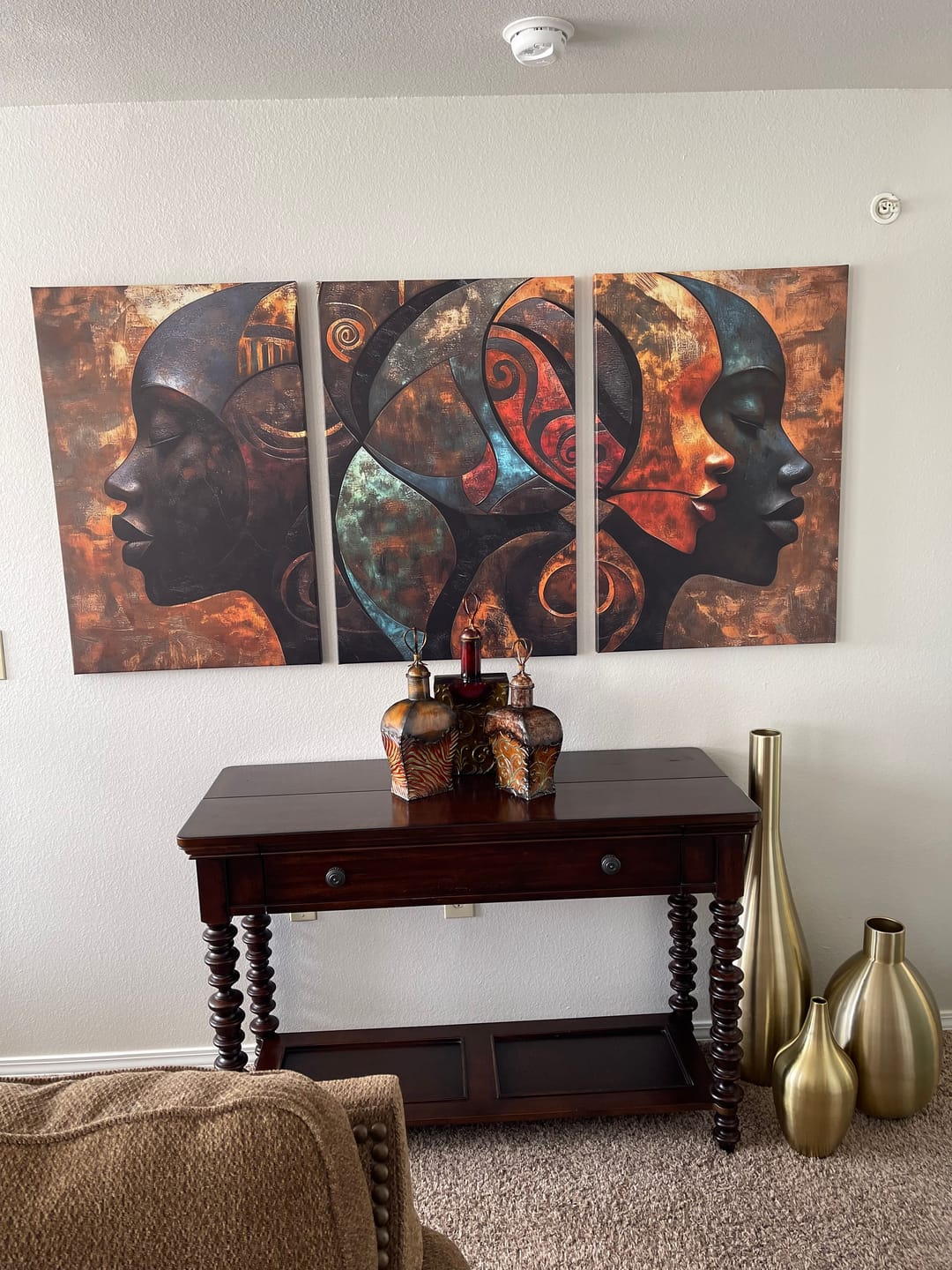 Customer photo review of Abstract Afro American Women Wall Art Canvas Print