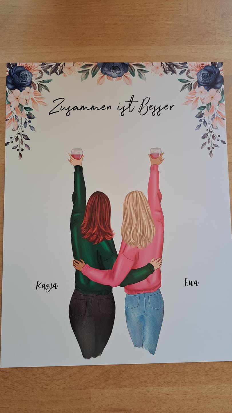 Customer photo review of Best Friends Forever - Personalisiertes Poster