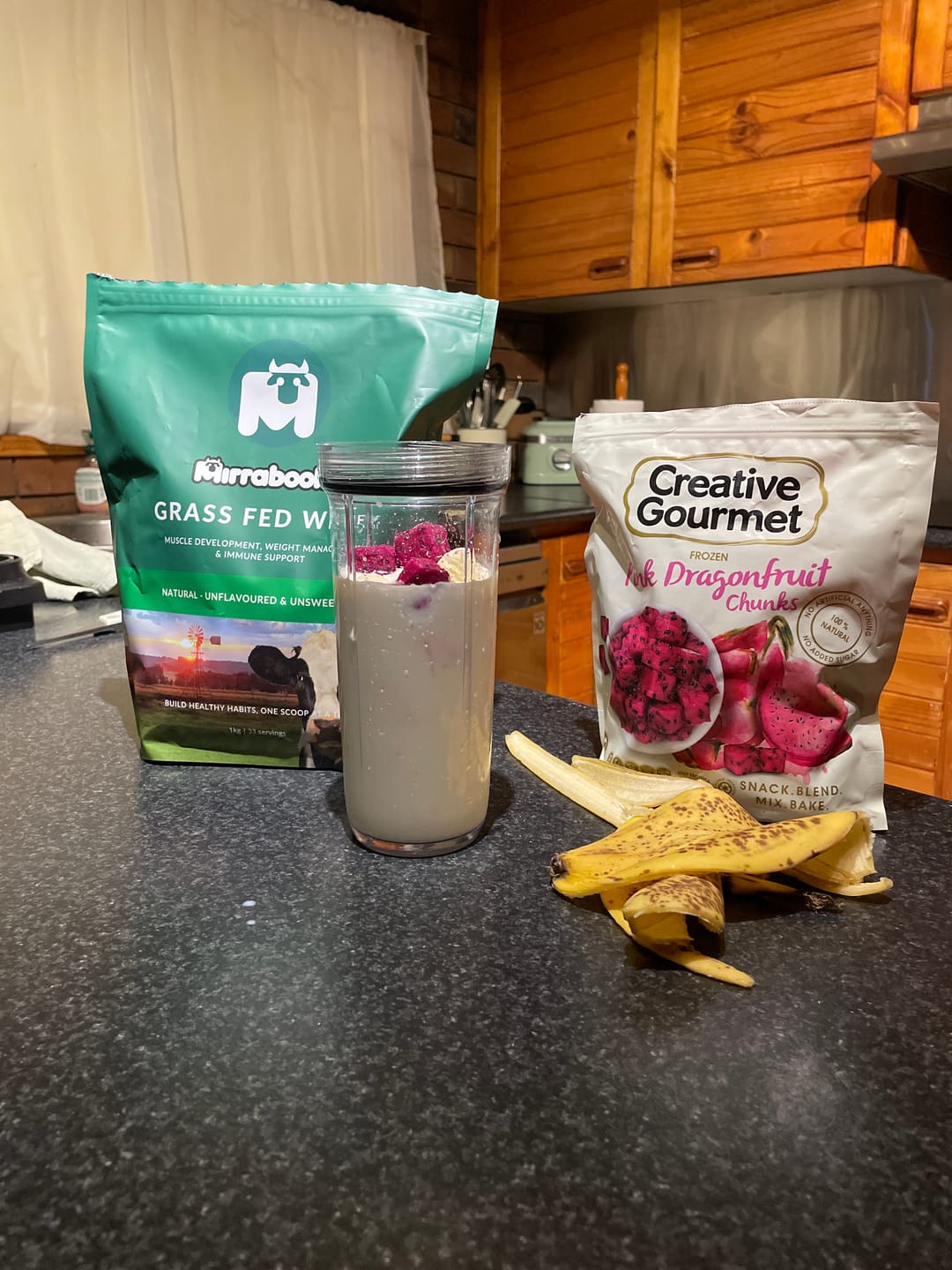 Customer photo review of Grass Fed Whey Protein Unflavoured Natural 1kg (33 servings)