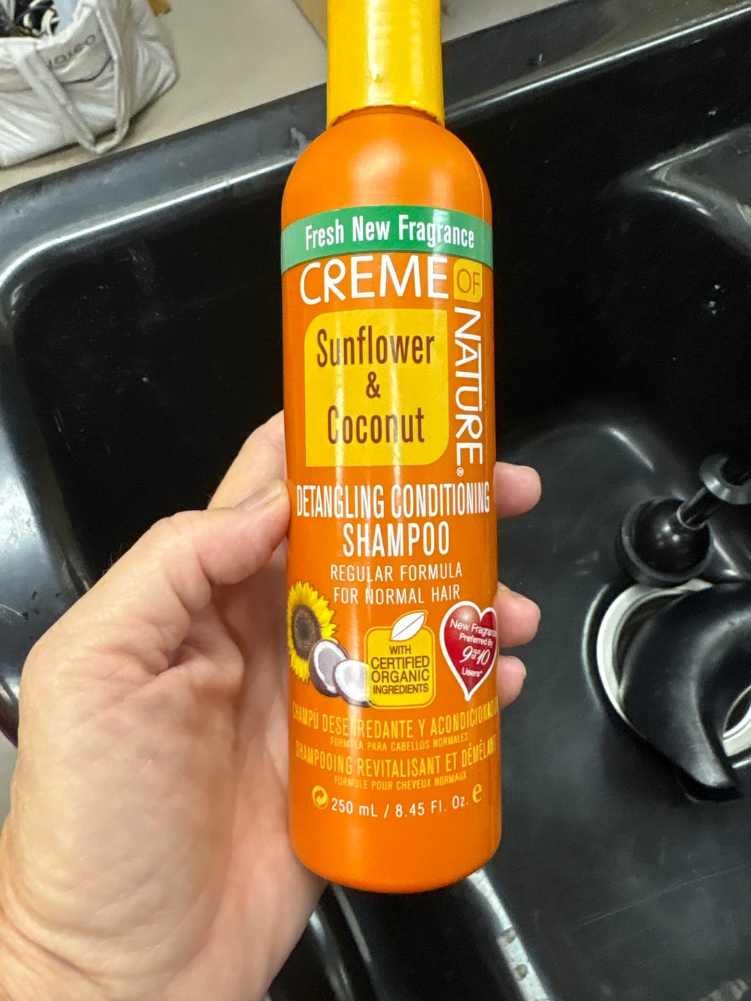 Customer photo review of CREME OF NATURE - Sunflower & Coconut Detangling Conditioning Shampoo
