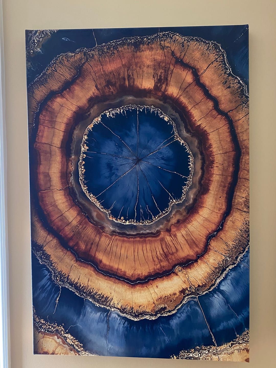 Customer photo review of Geode Pulse – Abstract Agate-Inspired Wall Art Canvas | Earthy Luxe Decor