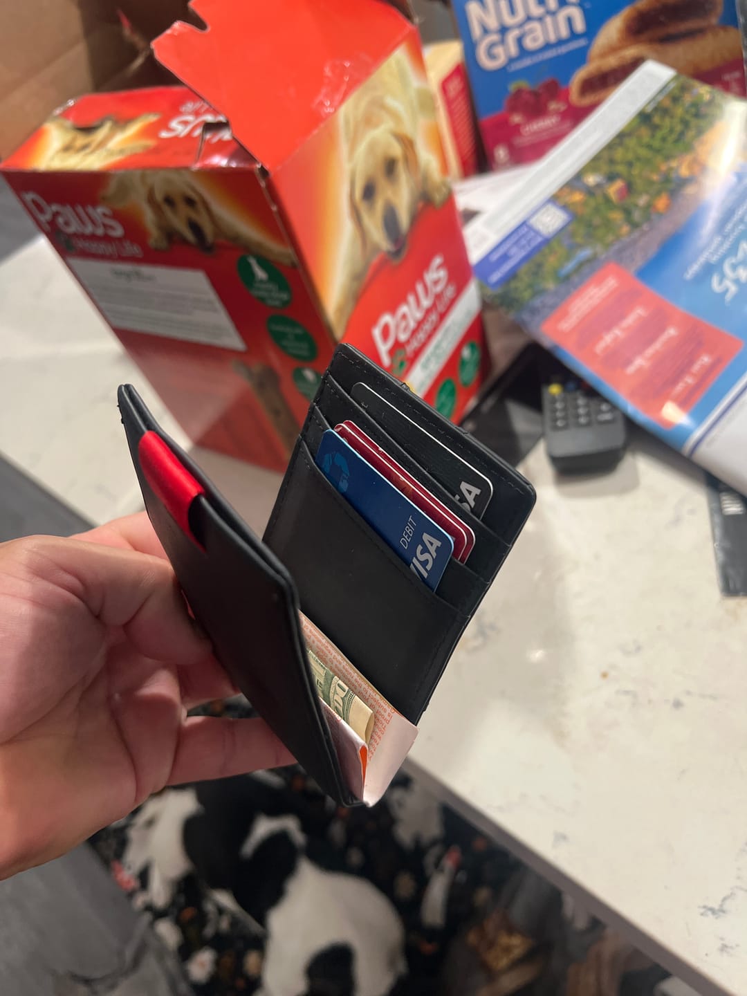 Customer photo review of 80Eighty® Matte Black Leather Wallet