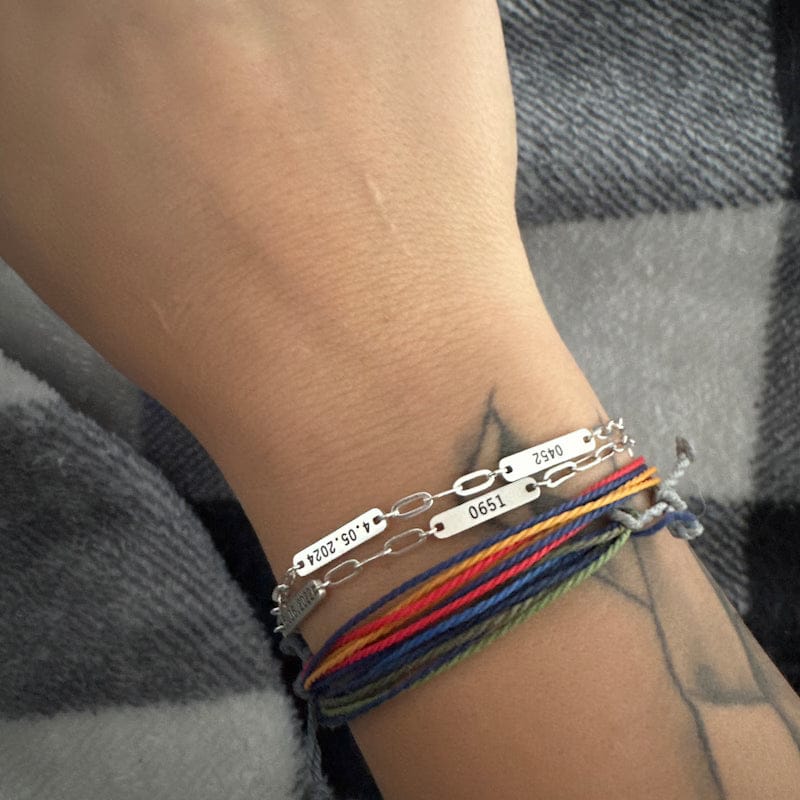Customer photo review of Custom Name Bar Bracelet