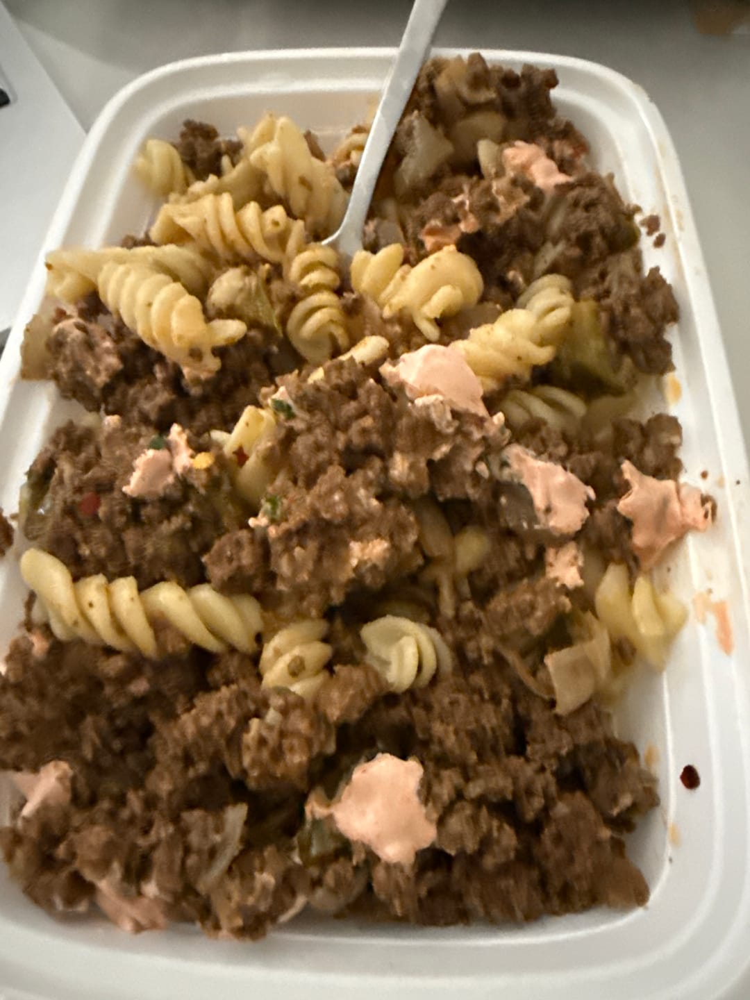 Customer photo review of Spicy Beef Pasta