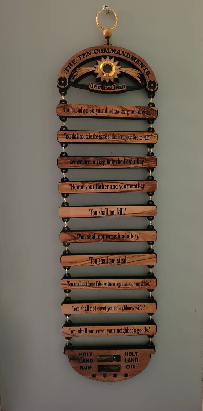 Customer photo review of Ten Commandments from the Holy Land Wall Hanging