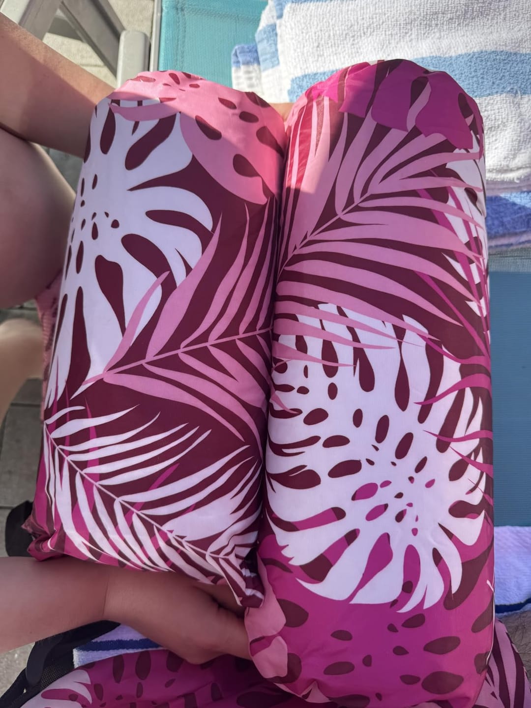 Customer photo review of Inflatable Pool Hammock Float – Heavy-Duty Water Lounger Chair