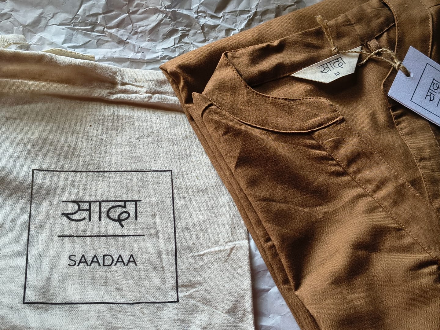 Customer photo review of Women Coffee Brown Airy Linen Long Kurta