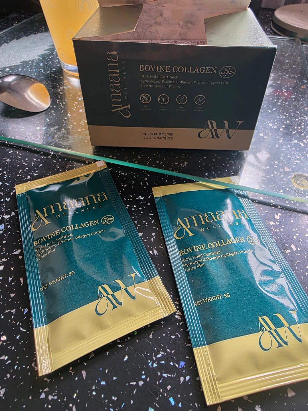 Customer photo review of Halal Bovine Collagen Powder Pouch