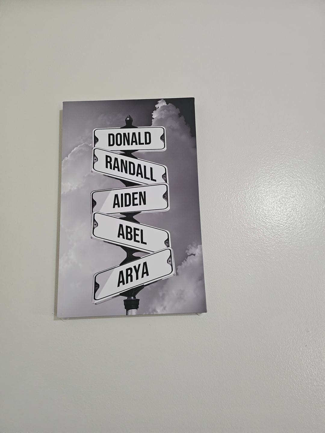 Customer photo review of NAMES ONLY STREET SIGN 💕 mother's day sale 💕
