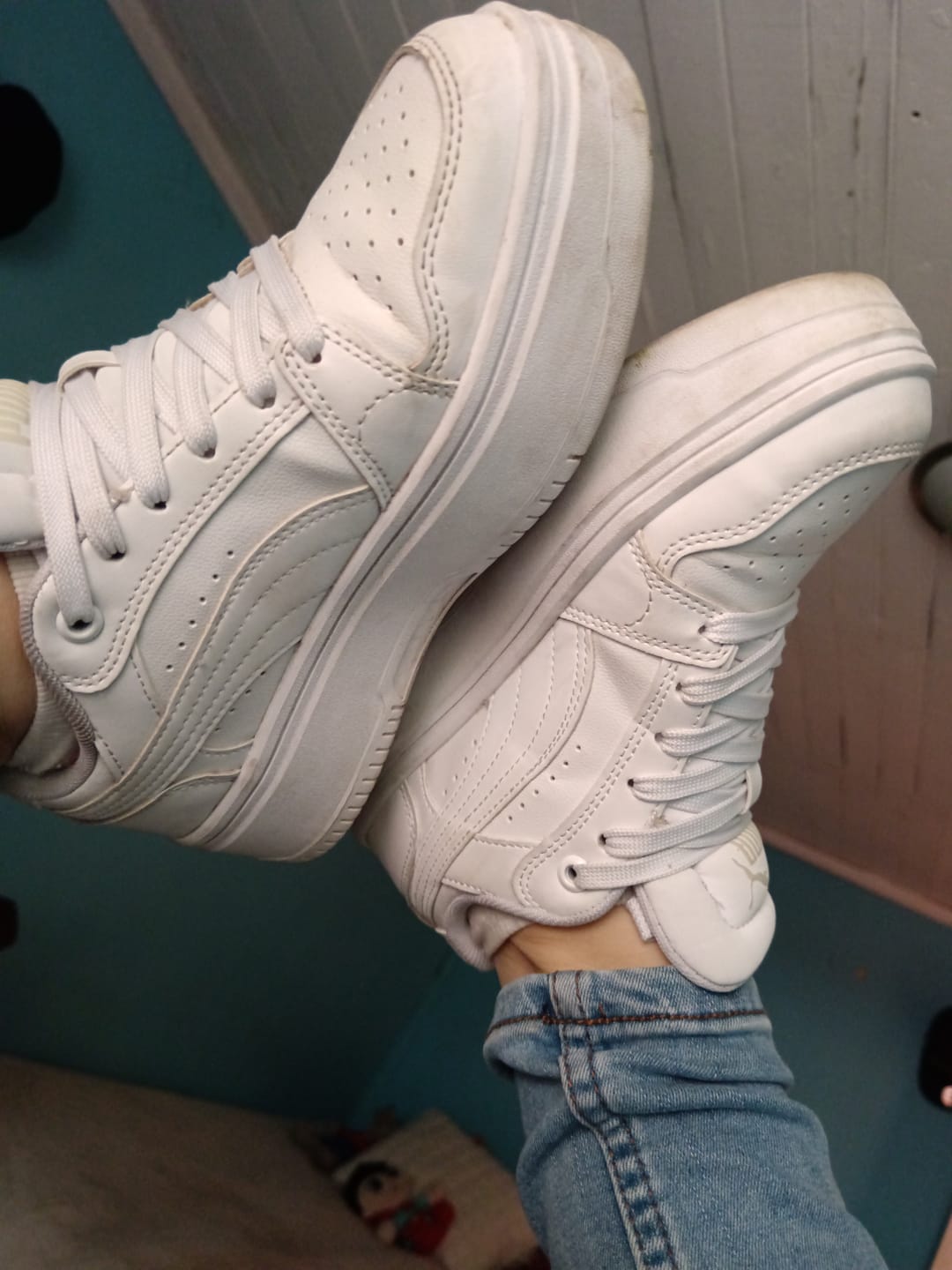 Customer photo review of Zapatillas Puma Rebound Femme Jr Mujer Blanco