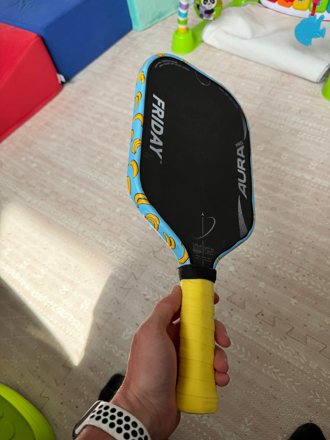 Customer photo review of Go Bananas Edge Tape (3 pack) - Pickleball Paddle Edge Tape