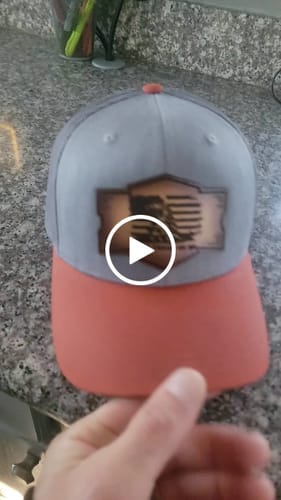 Customer video review of DyeCharm Custom Leather Patch Hats