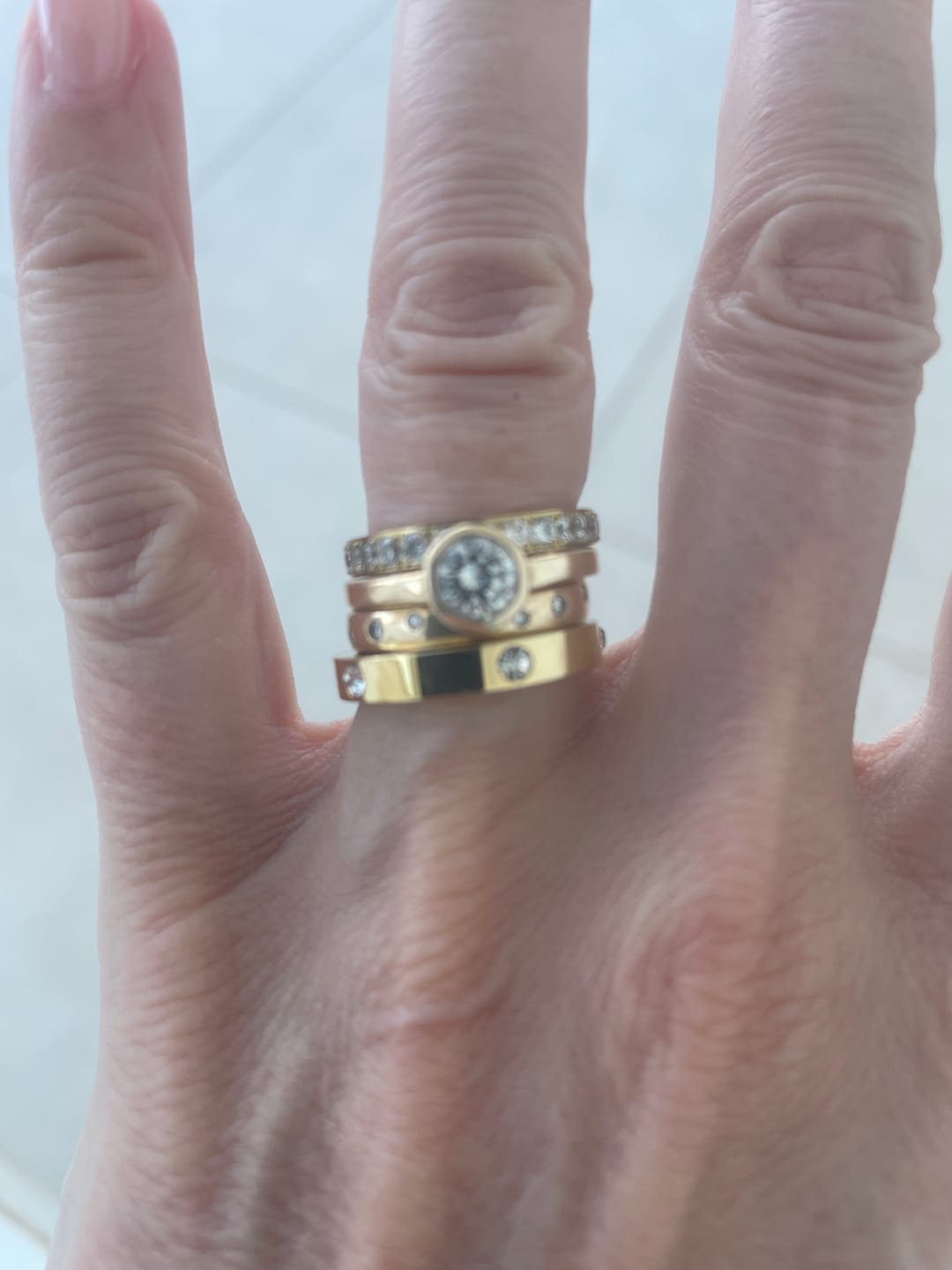 Customer photo review of Eternity Stacking Ring