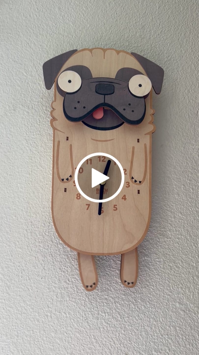 Customer video review of Penny the Pug Pendulum Clock