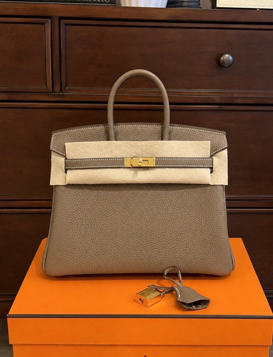 Customer photo review of Hermès Birkin 25 Etoupe Togo Gold Hardware