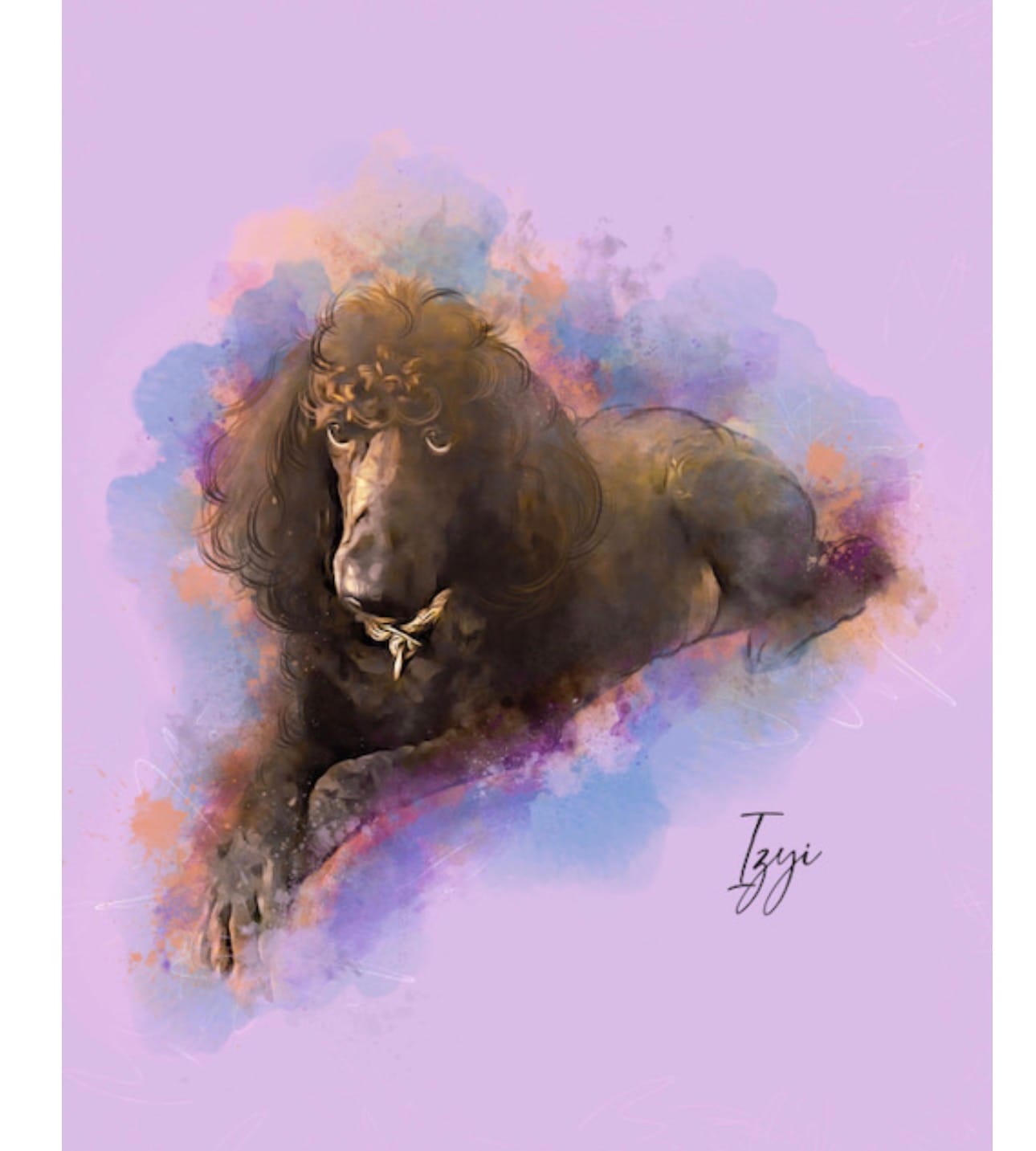 Customer photo review of Watercolor Pet Portrait Wall Art