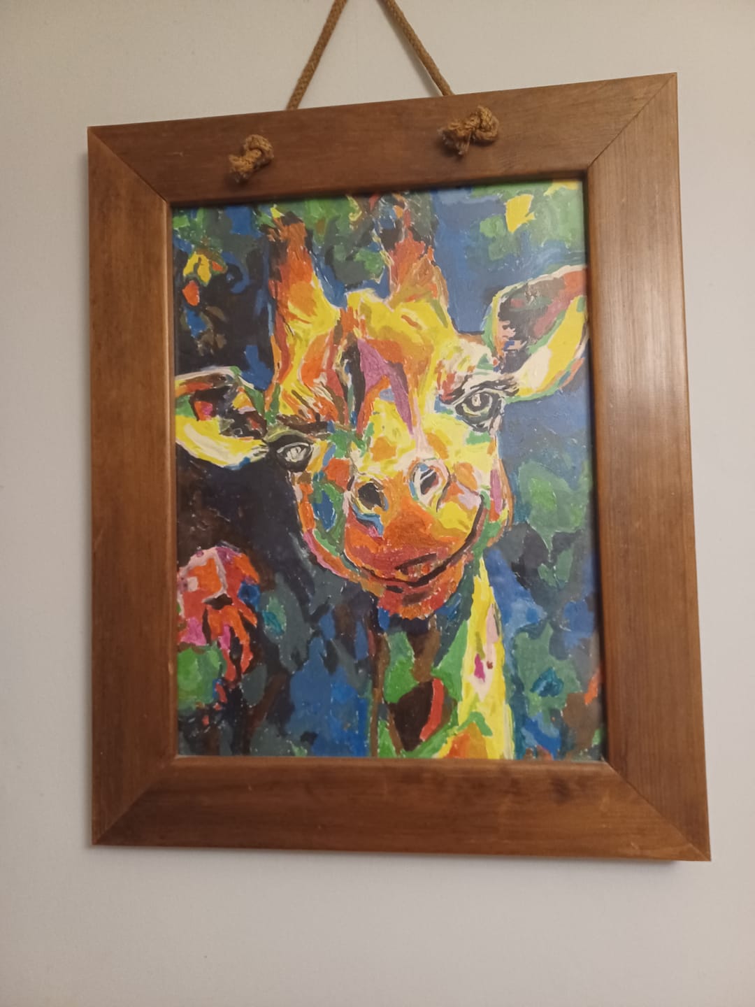 Customer photo review of Abstract Giraffe | Paint by Numbers