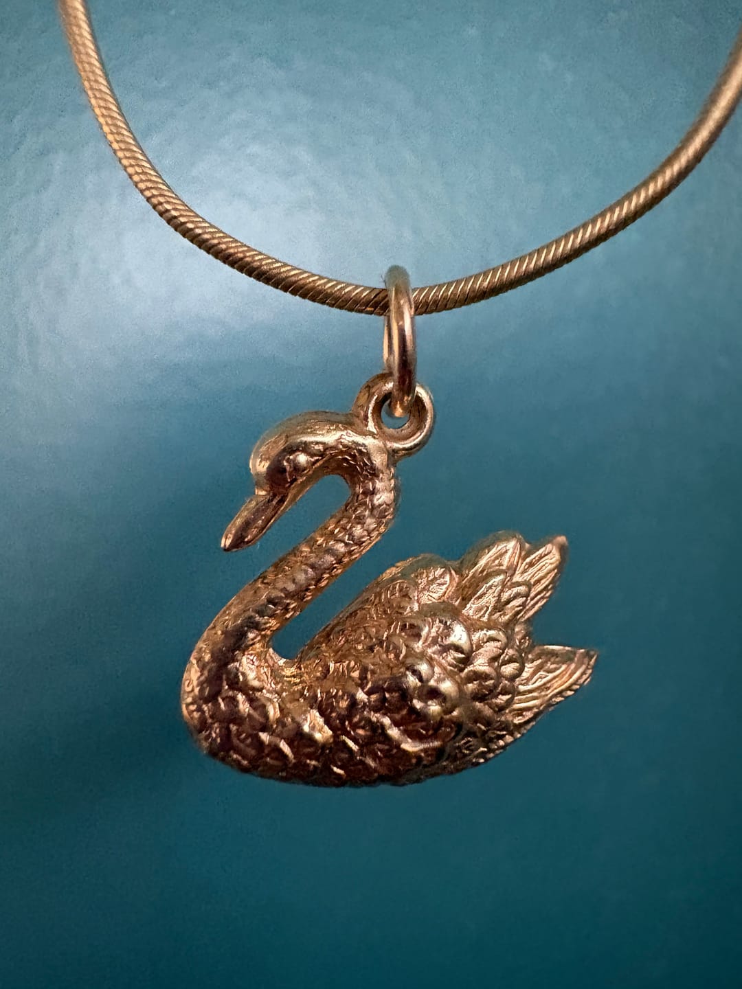Customer photo review of The Elegant Swan of the Lake (375 9ct gold, made in 1968)