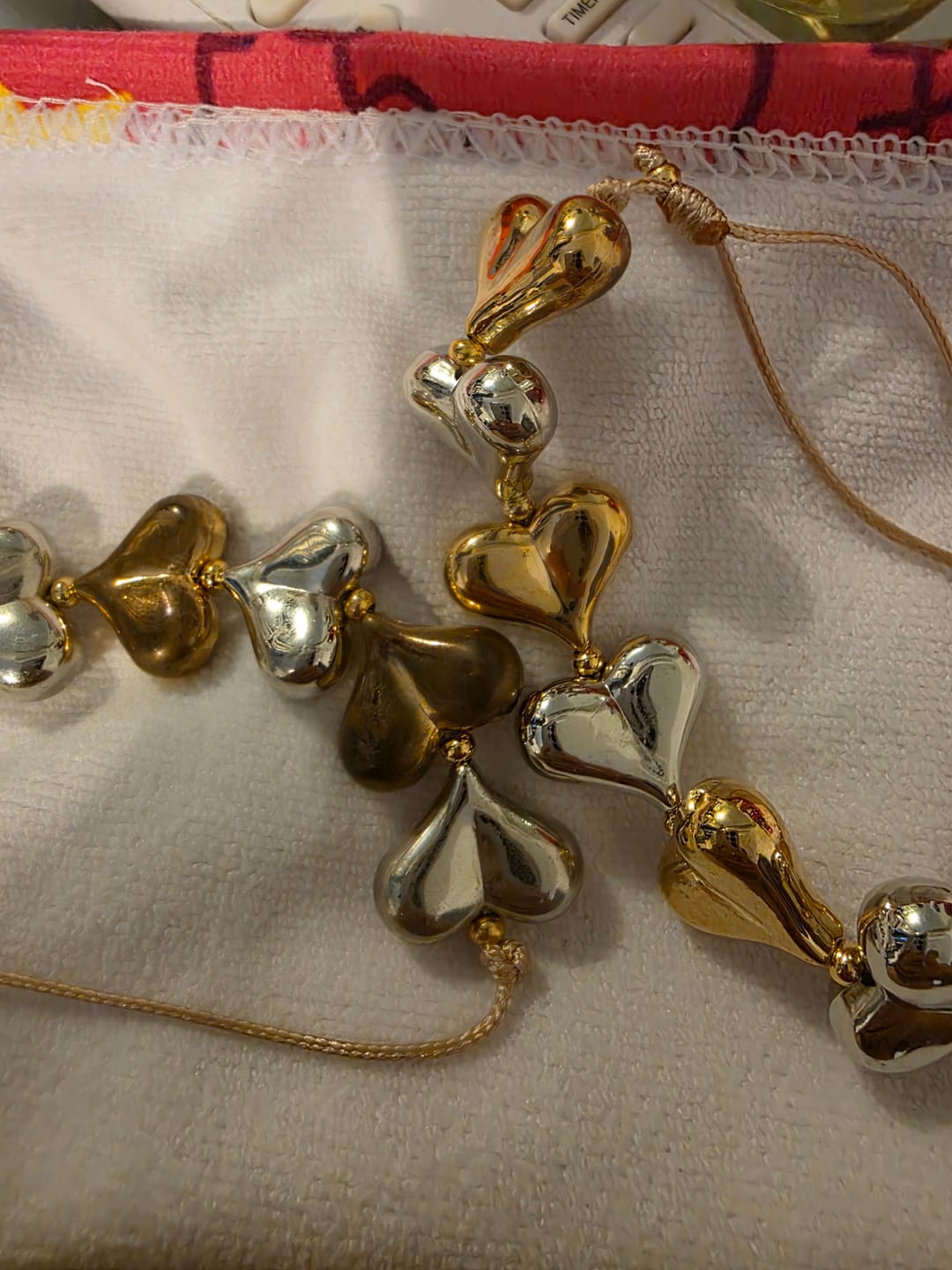 Customer photo review of Two Tone Hearts Bracelet