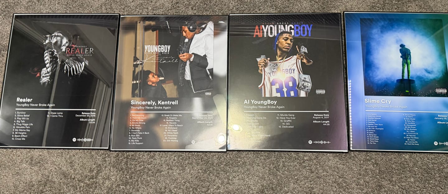 Customer photo review of YoungBoy Never Broke Again Album Posters