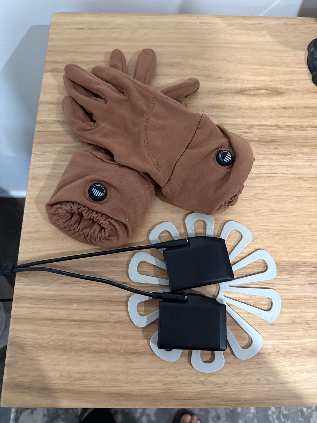Customer photo review of Toasty Touch® Ultra Thin Heated Gloves