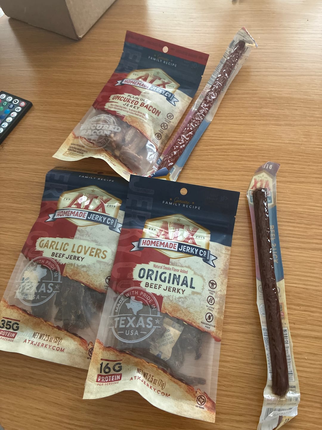 Customer photo review of Hickory Smoked Beef Sticks