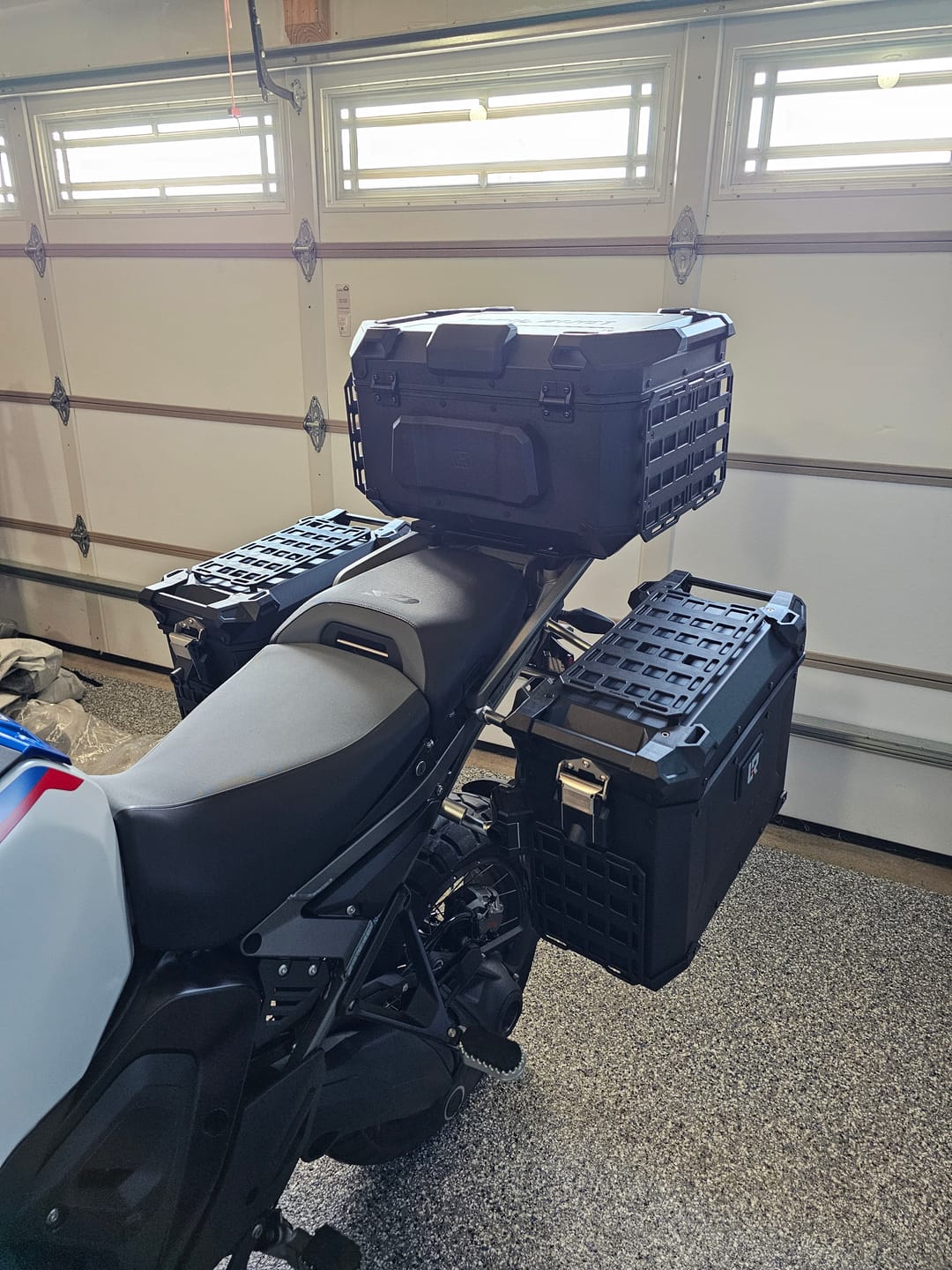 Customer photo review of MotoRacks – Motorcycle Luggage Pannier Racks